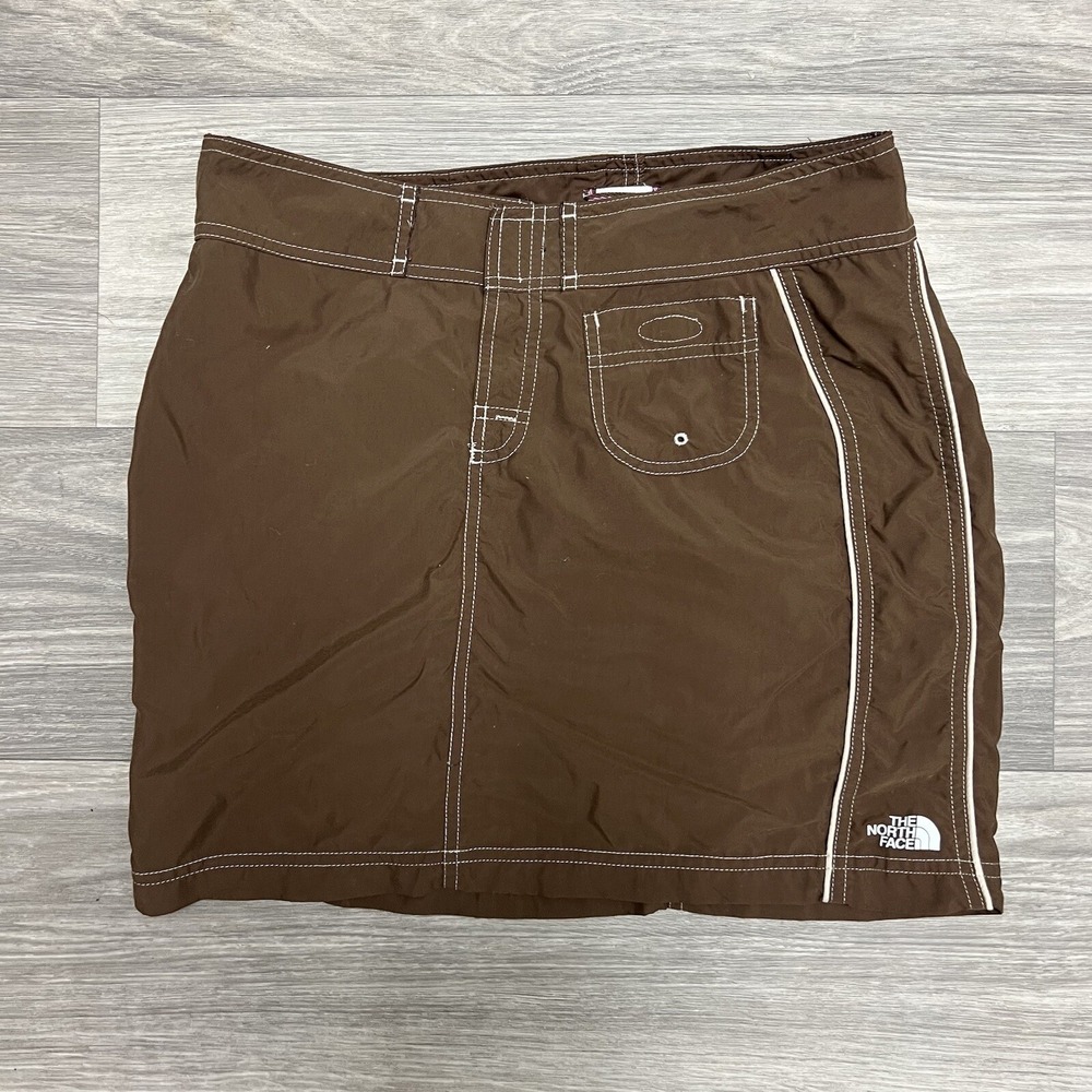 The North Face Skirt‎ Women 2 Brown Contrast Stitch Nylon Mini Gorpcore CA30516